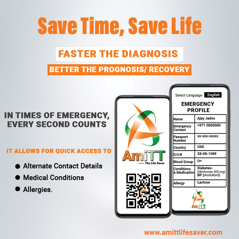 Amitt- Life Saver, Emergency QR Code